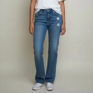 Levi's Star Patches Bootleg Jeans Size Girls 14